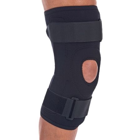 Denovo mart Hot Knee Brace Support Open Patella- Hot Pain Relief Neoprene Fabric - Black