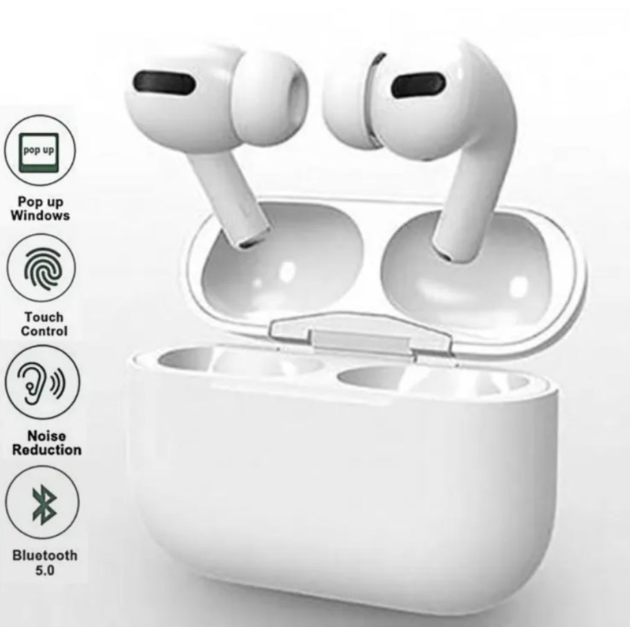 Safe&Care® AirPods Pro 3 TWS | Bluetooth 5.3 Earbuds | Noise Cancelling | Touch Control | Long Battery | Universal Earphones
